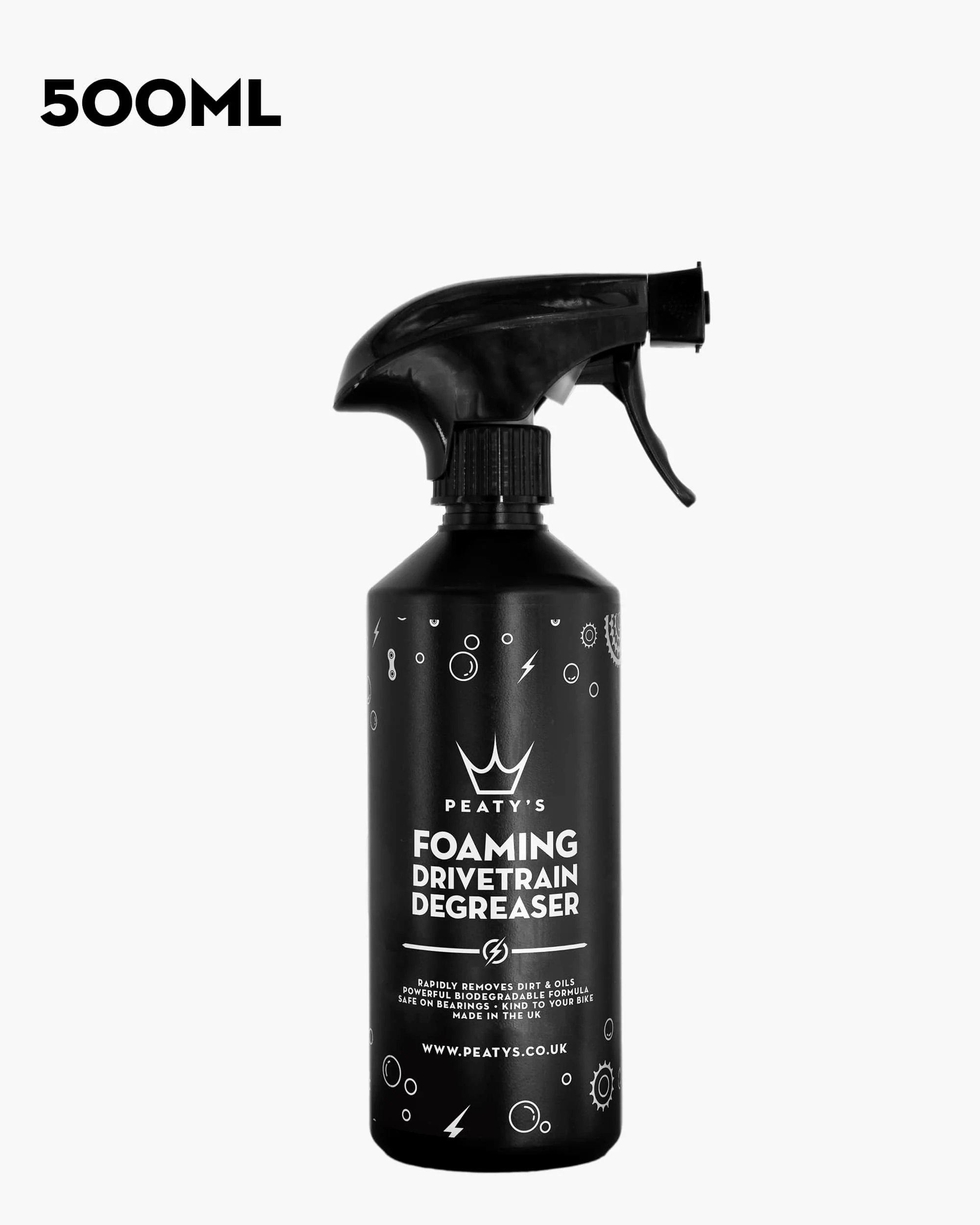Peatys Unisex Black Foaming Drivetrain Degreaser (500Ml) Small