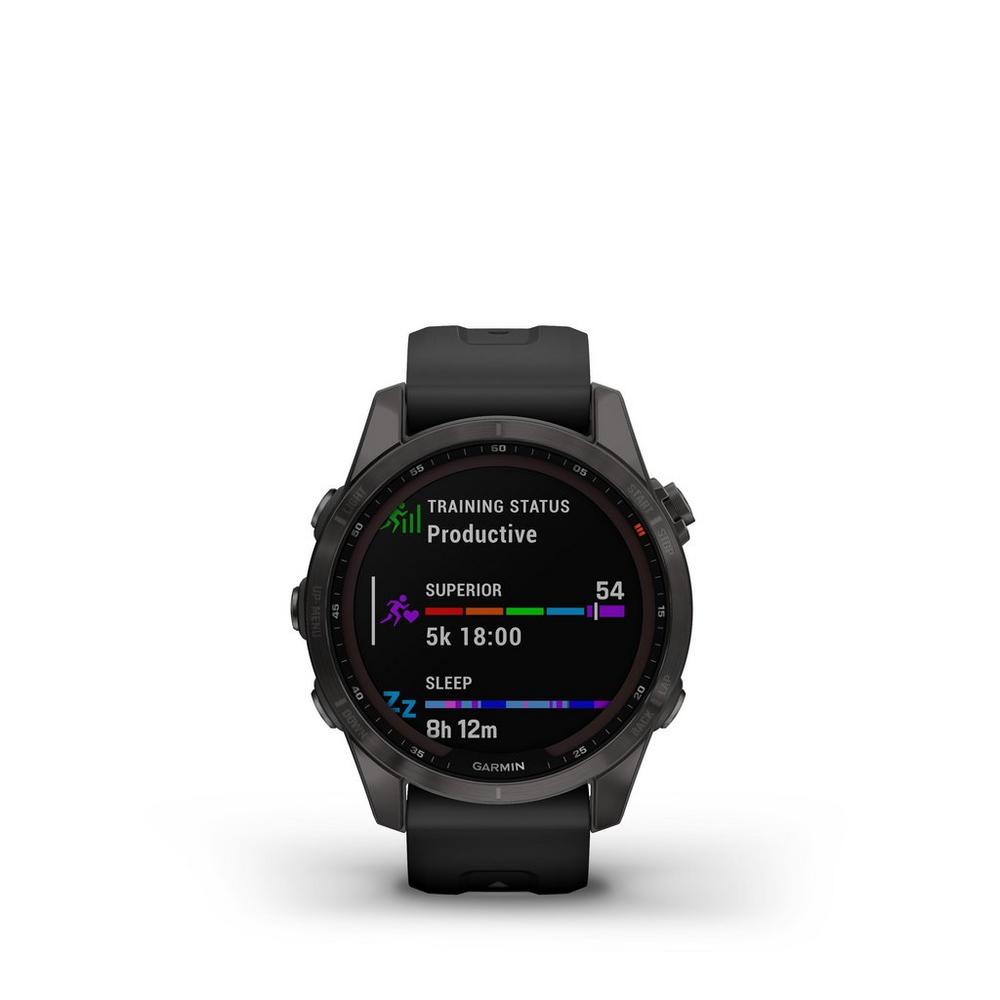 Garmin Fenix 7S Sapphire Solar - Carbon Grey/Black