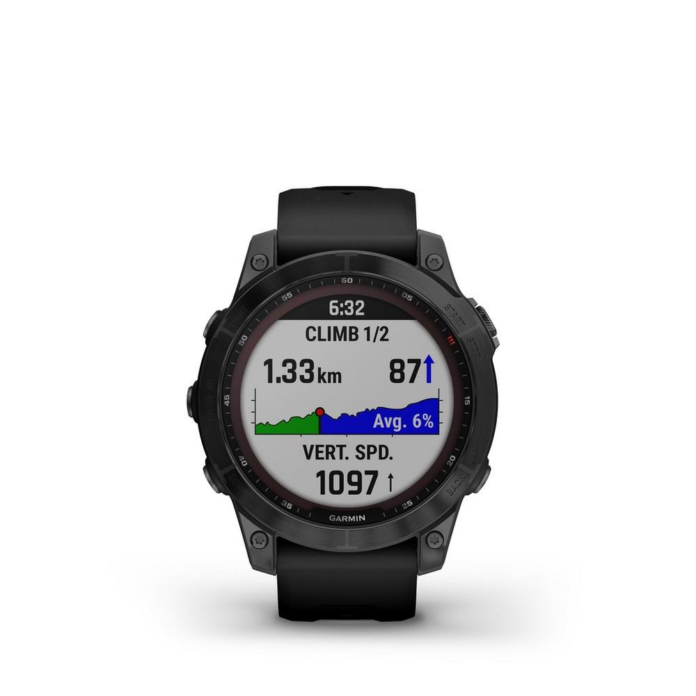 Garmin fenix 7S Sapphire Solar GPS Smartwatch - carbon grey/black