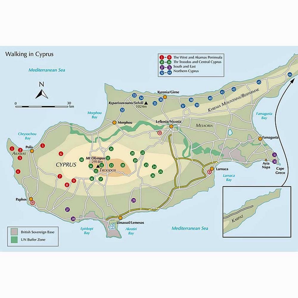 Cicerone Walking Guide Book: Walking in Cyprus