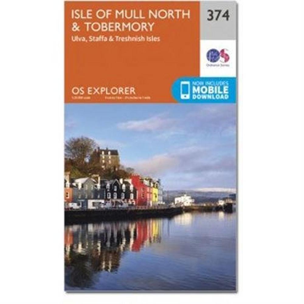 Ordnance Survey OS Explorer Map 374 Isle of Mull North and Tobermory