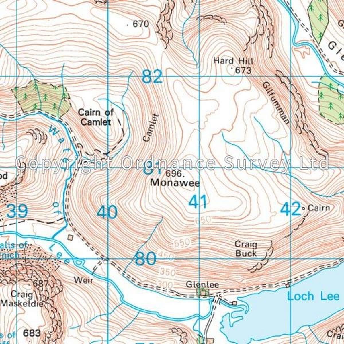 Ordnance Survey OS Landranger Map 44 Ballater, Glen Clova