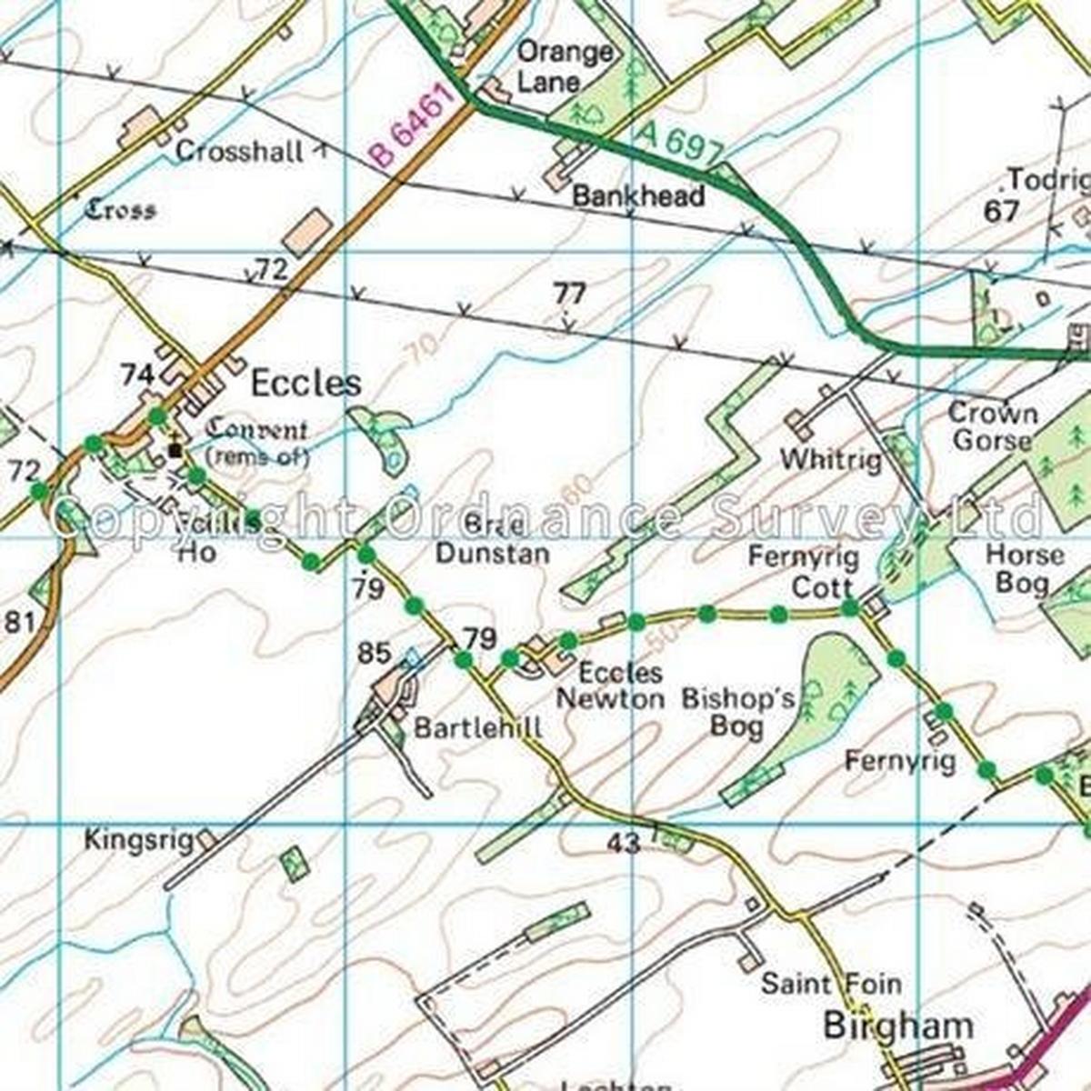 Ordnance Survey OS Landranger Map 74: Kelso & Coldstream, Jedburgh & Duns
