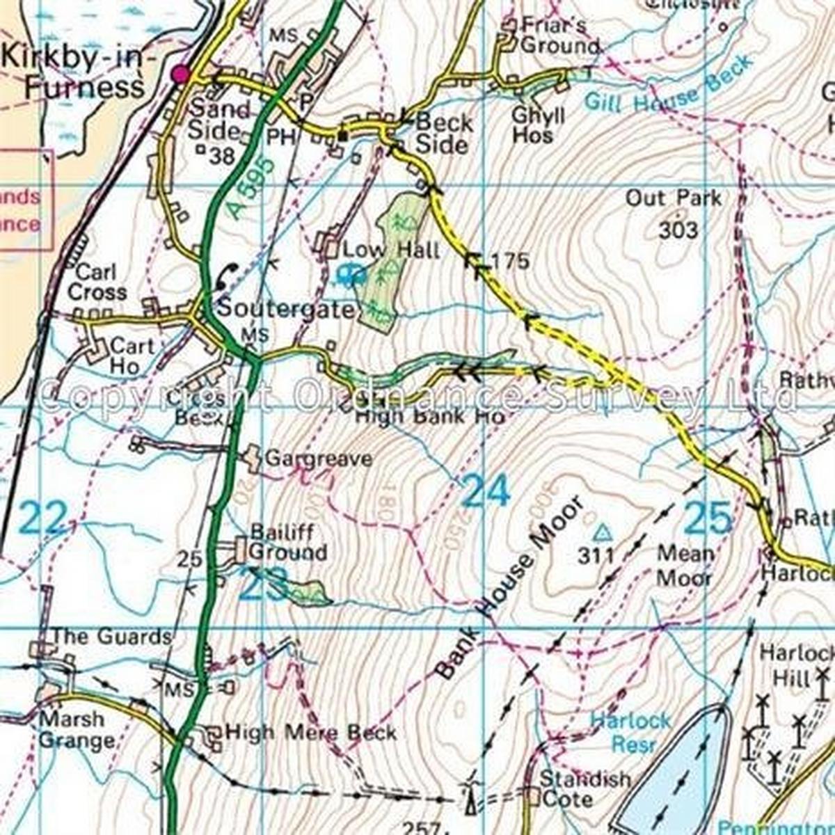 Ordnance Survey OS Landranger Map 96 Barrow-in-Furness & South Lakeland