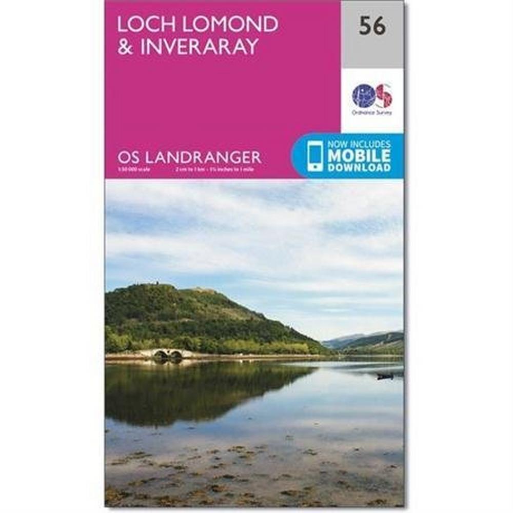 Ordnance Survey OS Landranger ACTIVE Map 56 Loch Lomond & Inveraray