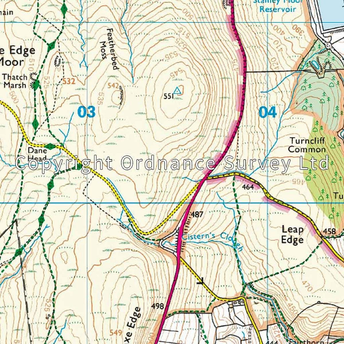 Peak District Os Map Explorer Active Map Ol24 The P