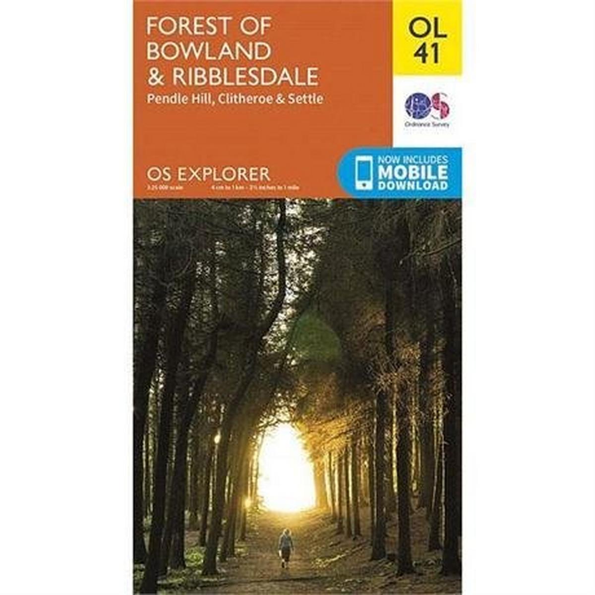 Ordnance Survey OS Explorer Map OL41 Forest of Bowland & Ribblesdale
