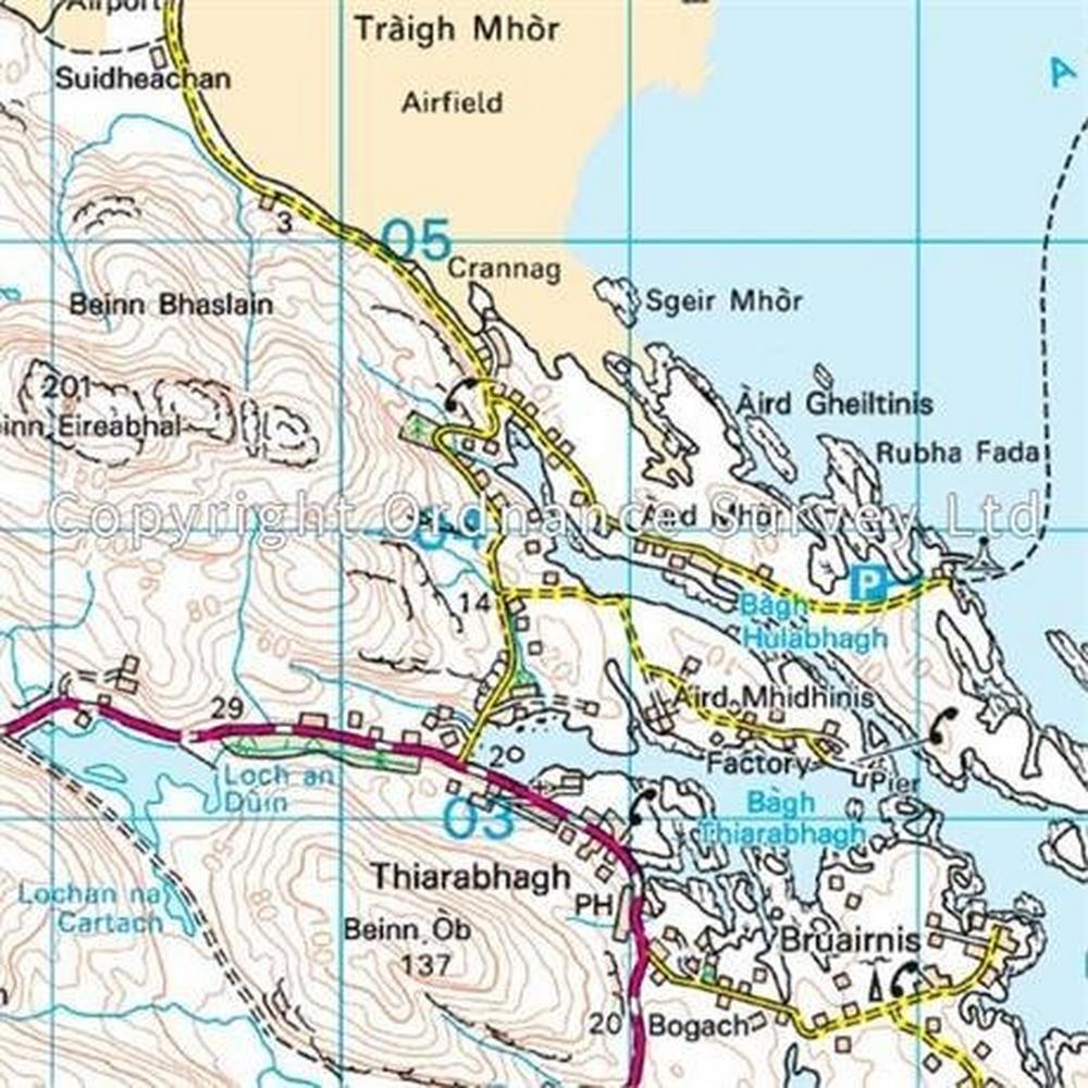Ordnance Survey OS Landranger ACTIVE Map 31 Barra & South Uist, Vatersay & Eriskay