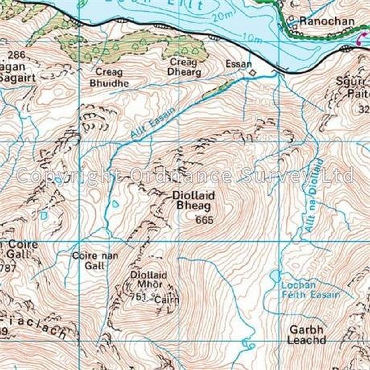 Ordnance Survey OS Landranger ACTIVE Map 40 Mallaig & Glenfinnan, Loch Shiel