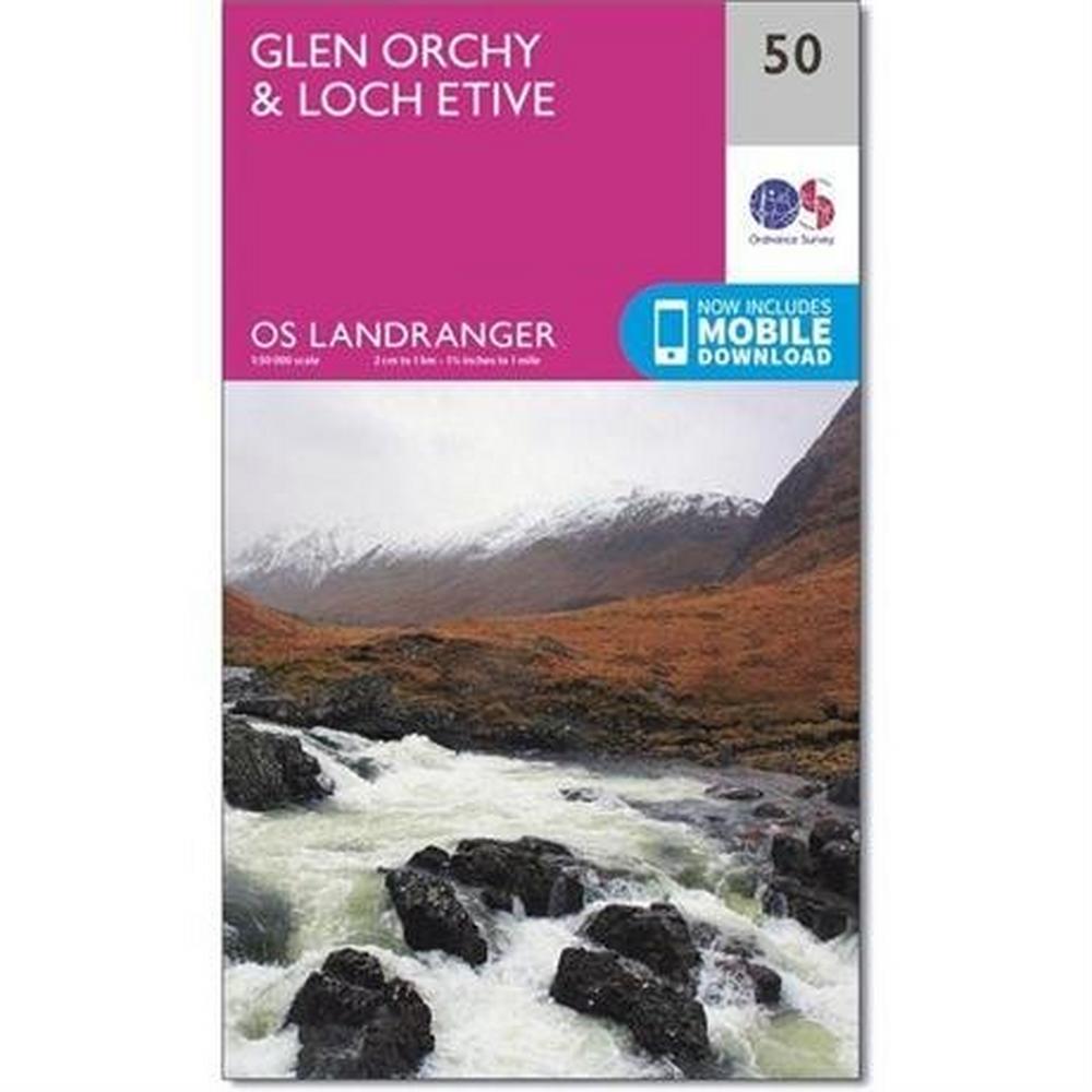 Ordnance Survey OS Landranger ACTIVE Map 50 Glen Orchy & Loch Etive