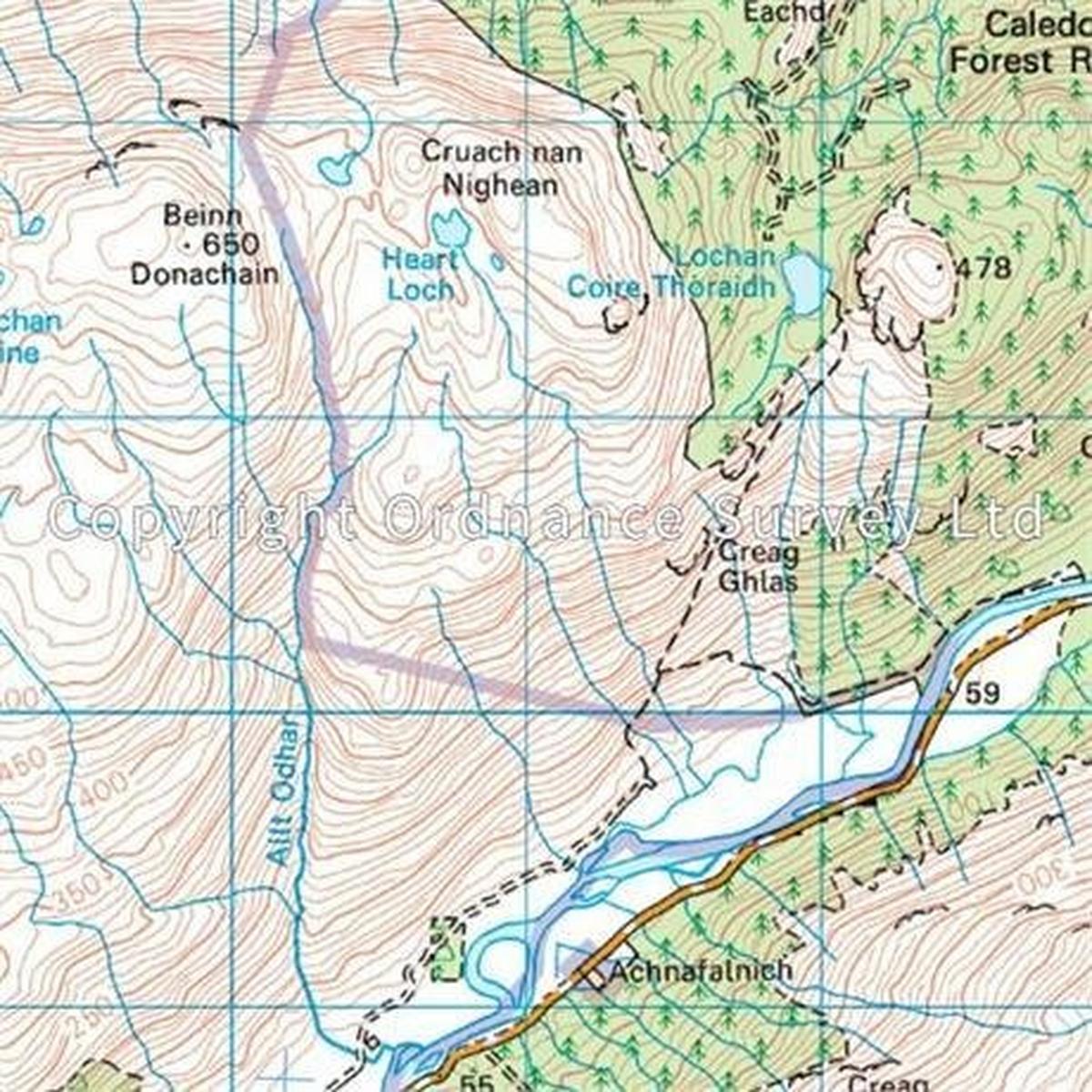 Ordnance Survey OS Landranger ACTIVE Map 50 Glen Orchy & Loch Etive