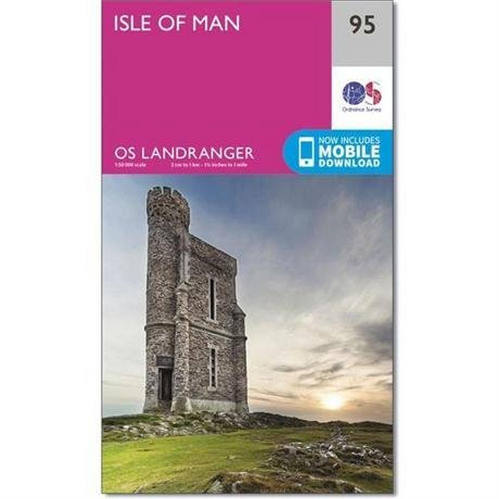 Ordnance Survey OS Landranger ACTIVE Map 95 Isle of Man