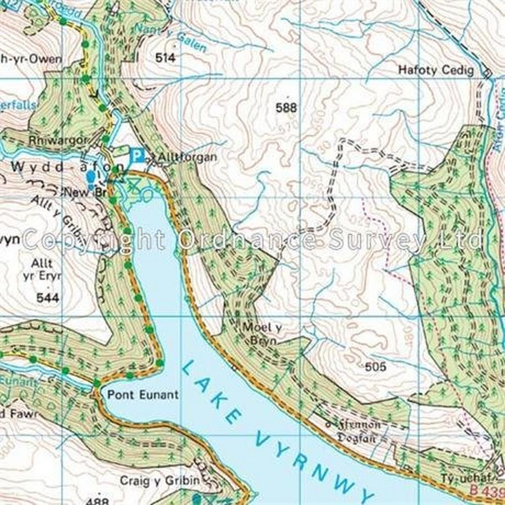 Ordnance Survey OS Landranger ACTIVE Map 125 Bala & Lake Vyrnwy, Berwyn