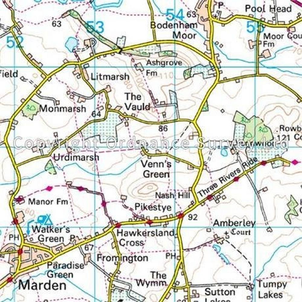 Ordnance Survey OS Landranger Map 149 Hereford & Leominster, Bromyard & Ledbury