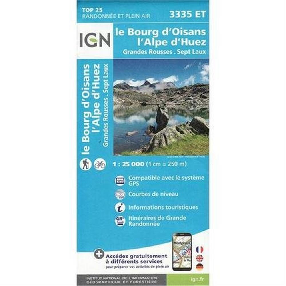 Ign Maps France IGN Map: le Bourg d'Oisans / l'Alpe d'Huez 3335 ET