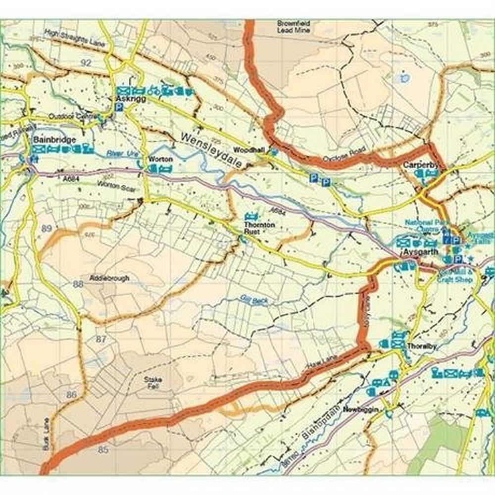 Harveys Harvey Map - XT60: Coast to Coast - West - for Mountain Bikers and Cyclists