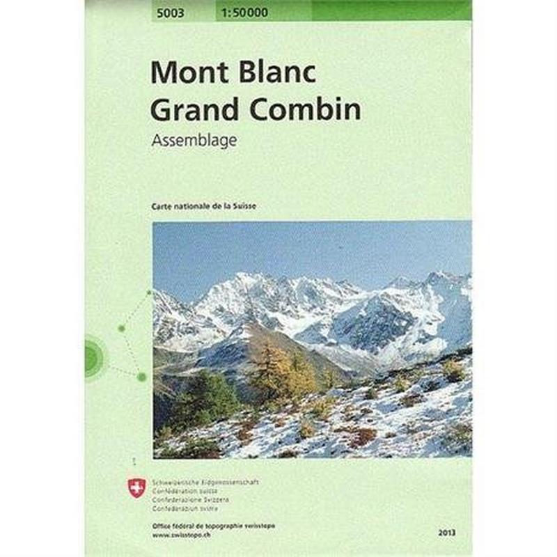 Switzerland Map 5003 Mont Blanc - Grand Combin