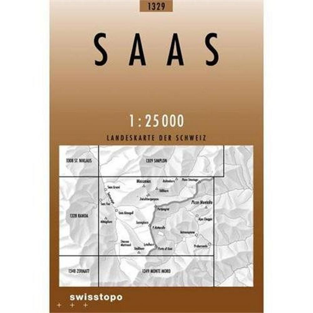 Miscellaneous Switzerland Map 1329 Saas