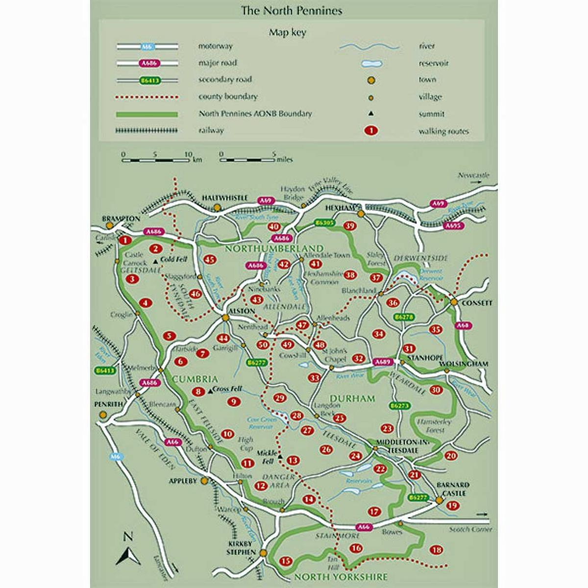 Cicerone Guidebook - Walking in the North Pennines