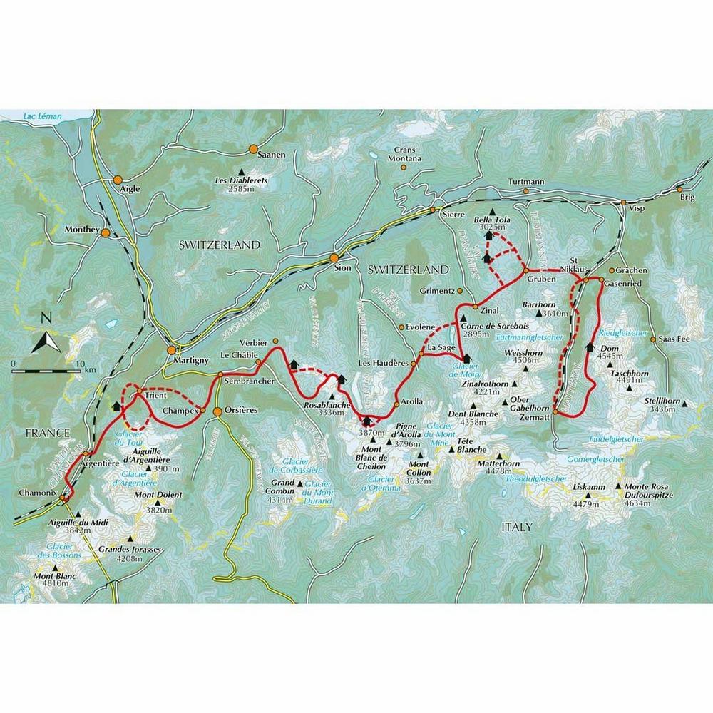 Cicerone Walking Guide Book: Trekking Chamonix to Zermatt