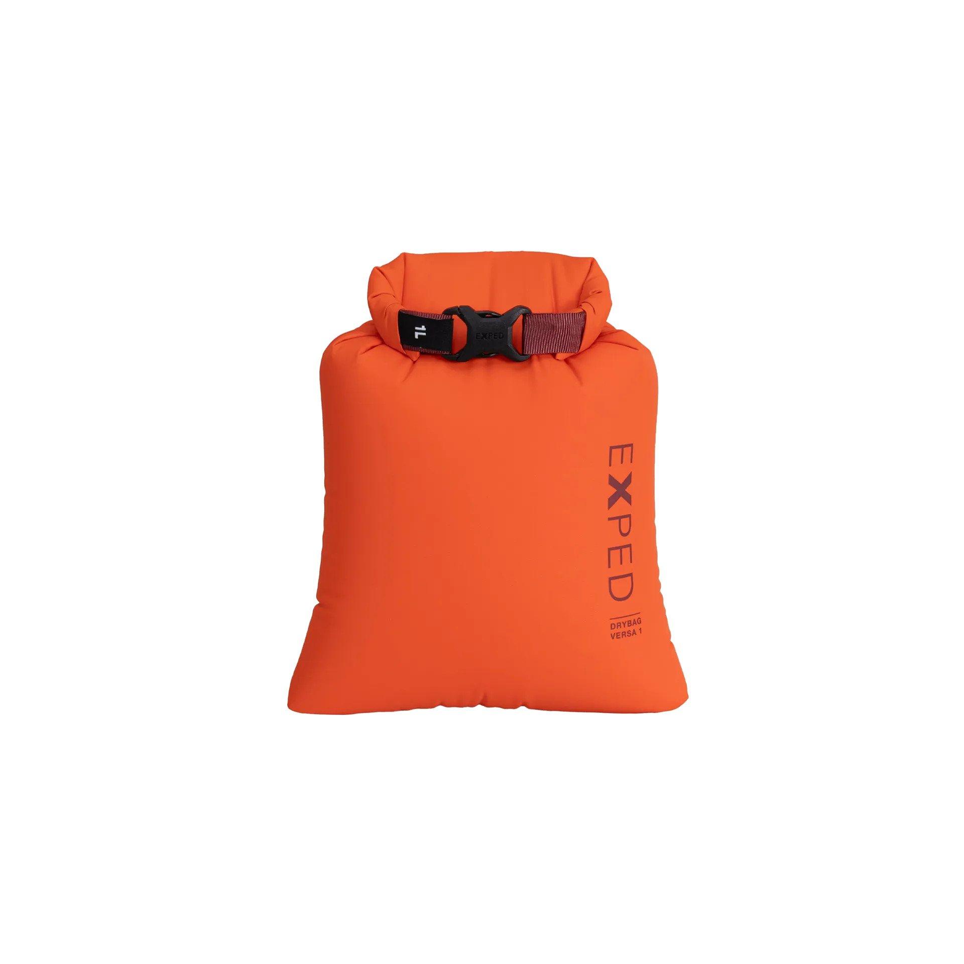 Exped Unisex Black Drybag Versa 1L - Orange - One - Rucksacks Nylon Small
