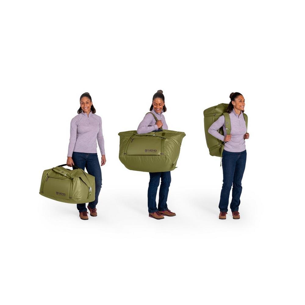 Nemo Double Haul 100L Convertible Duffel and Tote - Green