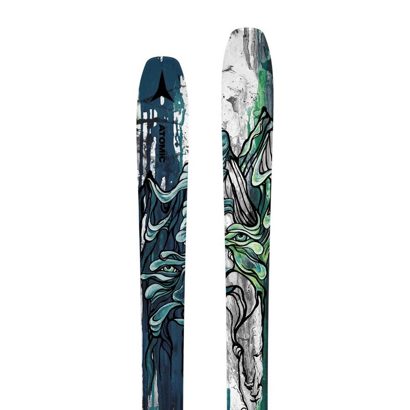 Atomic Men's Bent 100 - All-Mountain Freeride Skis - Blue/Gray