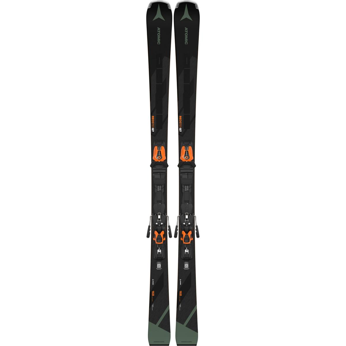 Atomic Men's Redster Q7 Revoshock C Skis + Mi 12 Binding - Black / Orange / Green