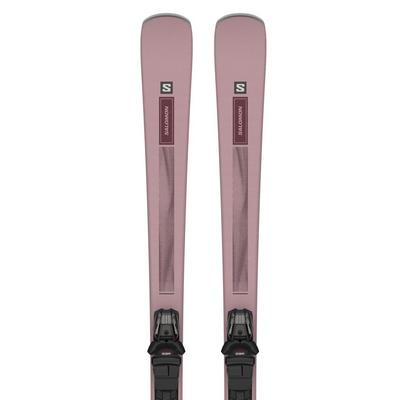 Salomon Women's S/Max N°6 Piste Skis  + M10 Gripwalk Bindings - Pink/Maroon