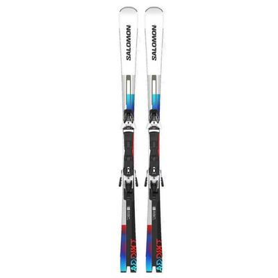 Salomon Addikt Piste Skis + Z12 GW F80 Bindings - White/Blue