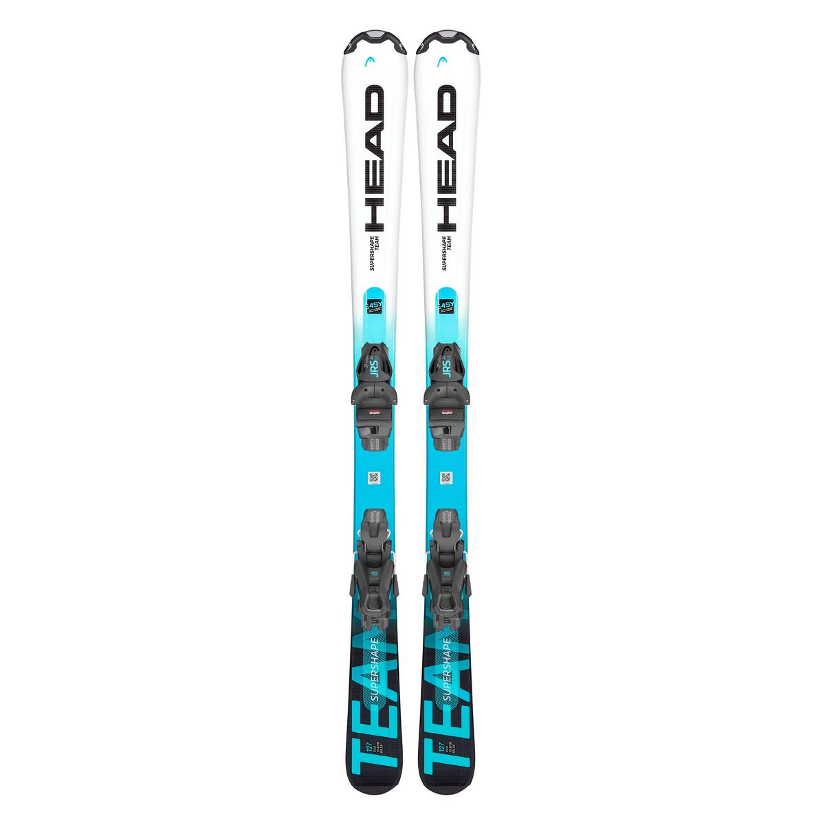 Head Kids' Supershape Team Easy Skis + SX4.5 GW CA Binders - White / Speed Blue