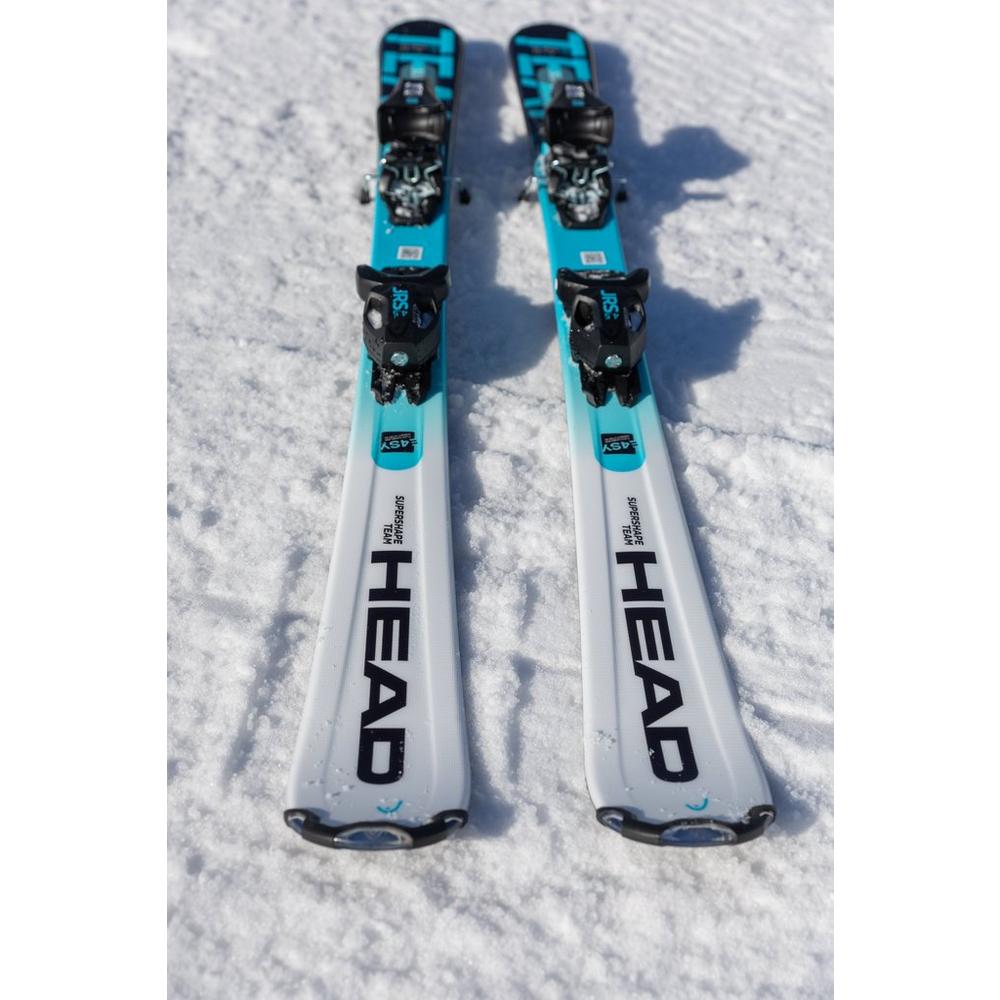 Head Kids' Supershape Team Easy Skis + SX4.5 GW CA Binders - White / Speed Blue