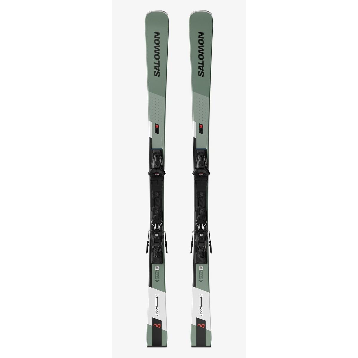 Salomon Men's S/Max 8 Skis + M10 Binding - Green / Black