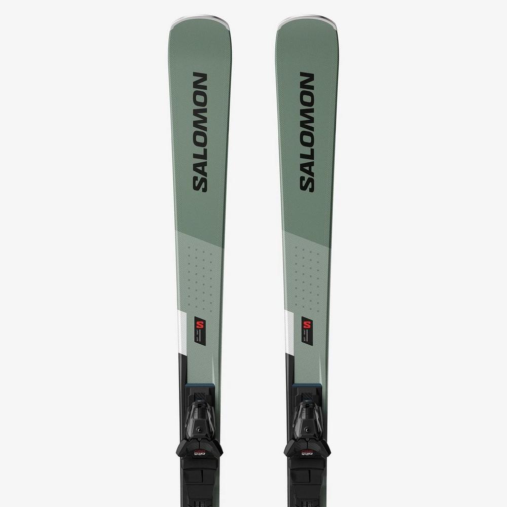 Salomon Men's S/Max 8 Skis + M10 Binding - Green / Black