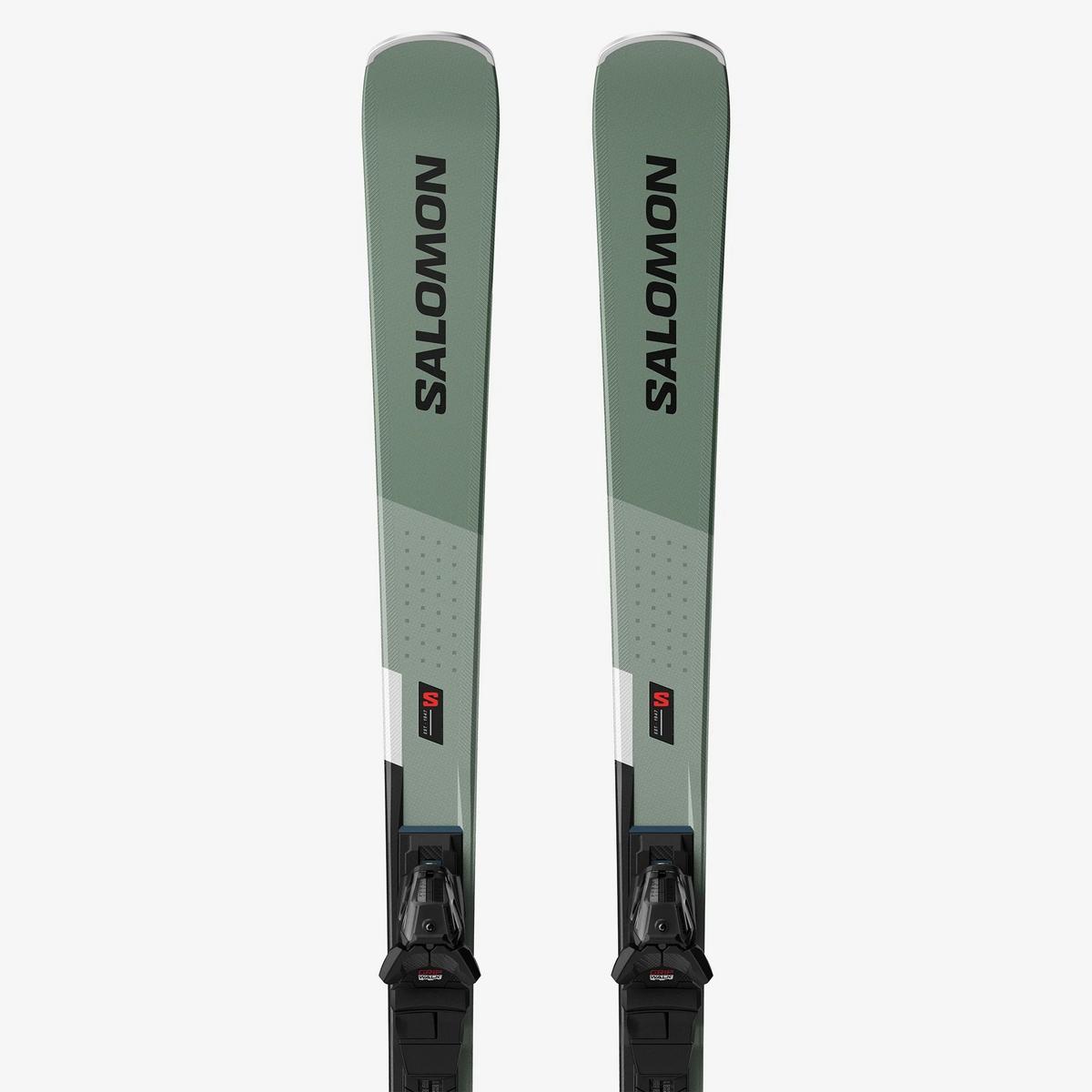 Salomon Men's S/Max 8 Skis + M10 Binding - Green / Black