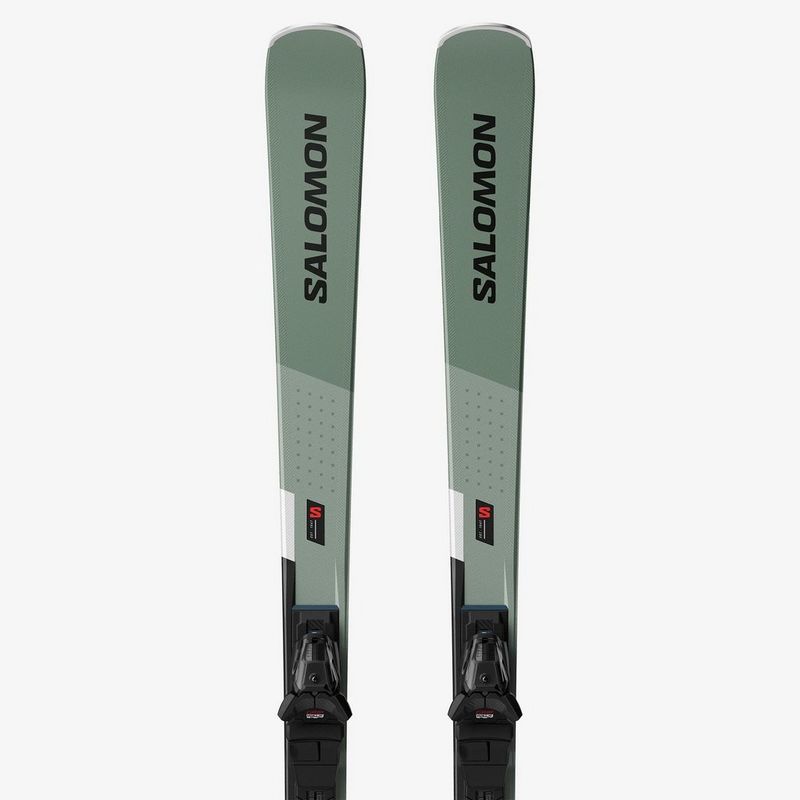 Salomon Men's S/Max 8 Skis + M10 Binding - Green / Black | Tiso