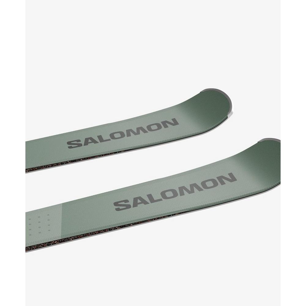 Salomon Men's S/Max 8 Skis + M10 Binding - Green / Black