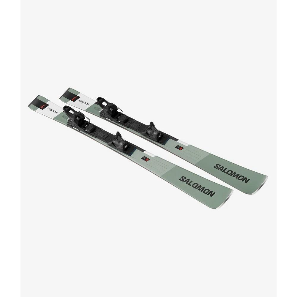 Salomon Men's S/Max 8 Skis + M10 Binding - Green / Black