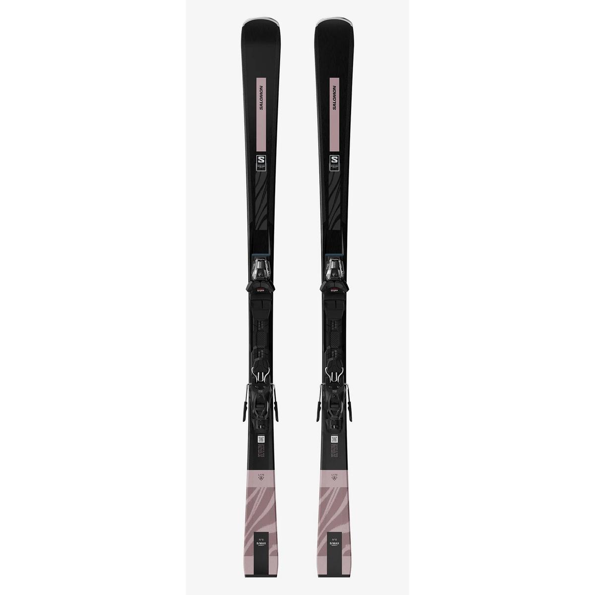 Salomon Women's S/Max No8 Skis + M10 Binding - Black / Rose