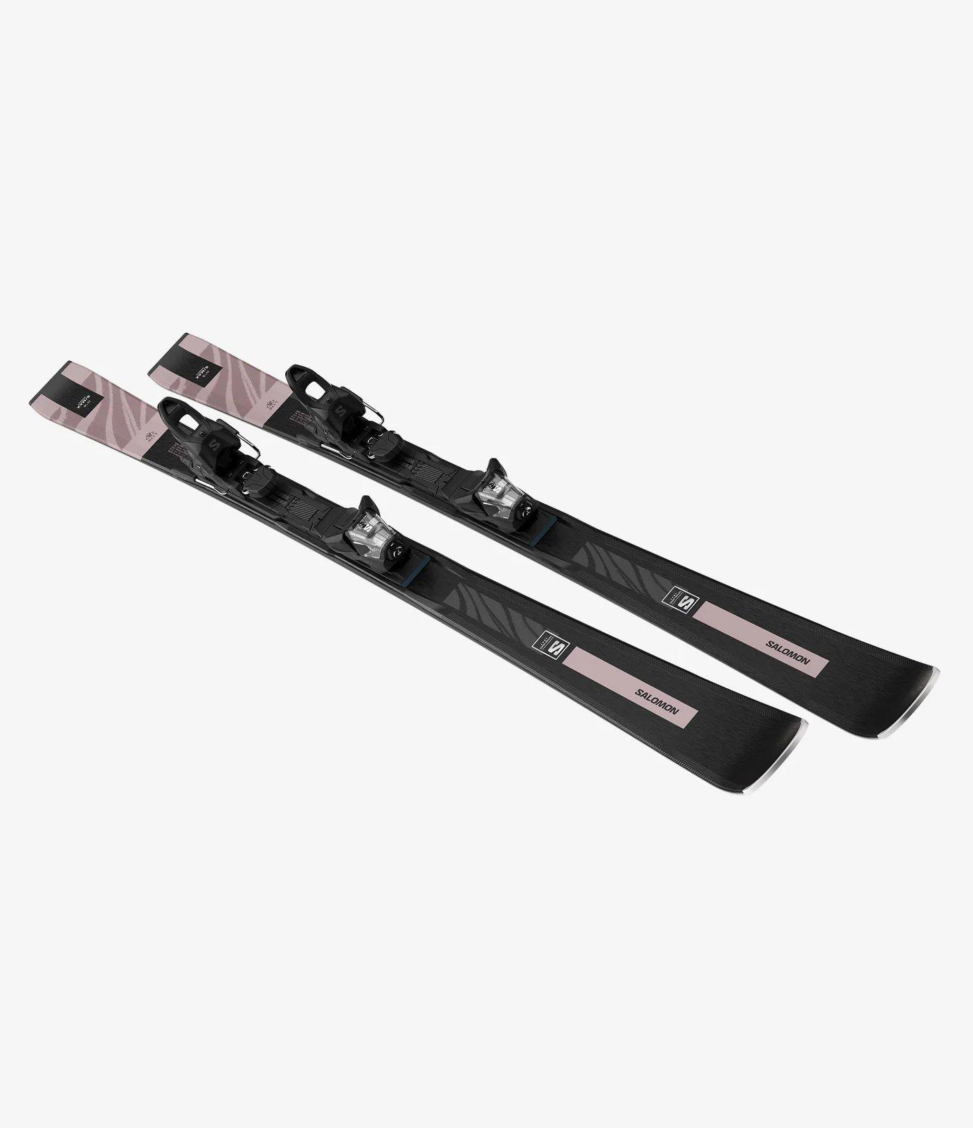 ■■送料無料■SALOMON■女性用スキーセット■143/24.5■WAX済■■ Salomon Women's S/Max No8 Skis + M10 Binding - Black / Rose