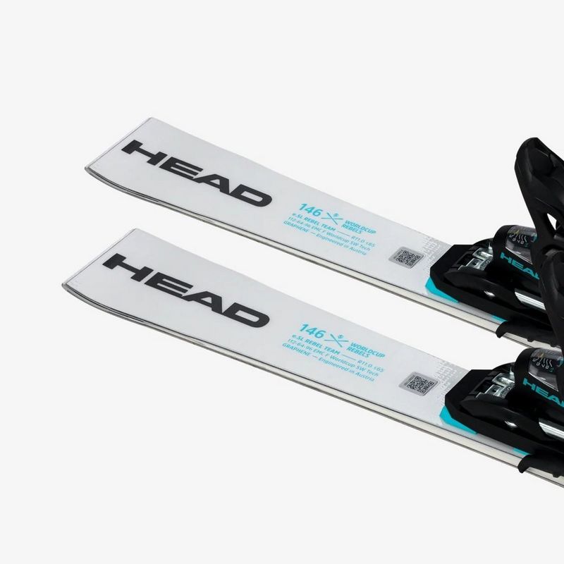 Head Kids' WCR e.SL Rebel Team Skis + Freeflex 11 Binding
