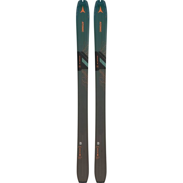 Atomic Men s Backland Backcountry Touring Skis 95mm Climbing Skins Petrol Gray Orange Tiso UK