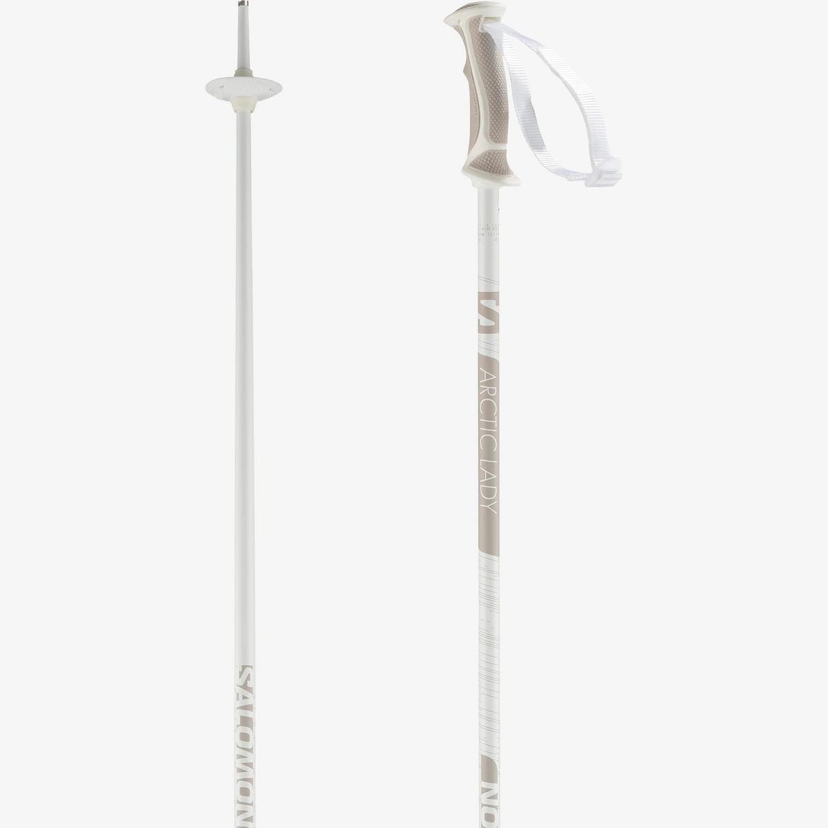 Salomon Women's Arctic Lady Ski Poles - White/Gray