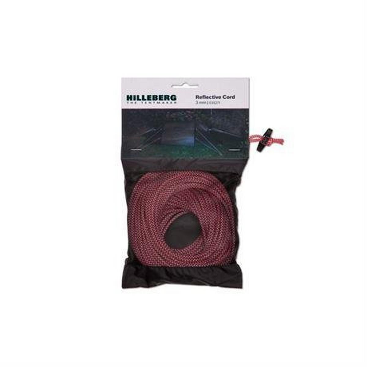Hilleberg Guy Line Cord 3mm - Red & White Reflective (25m)
