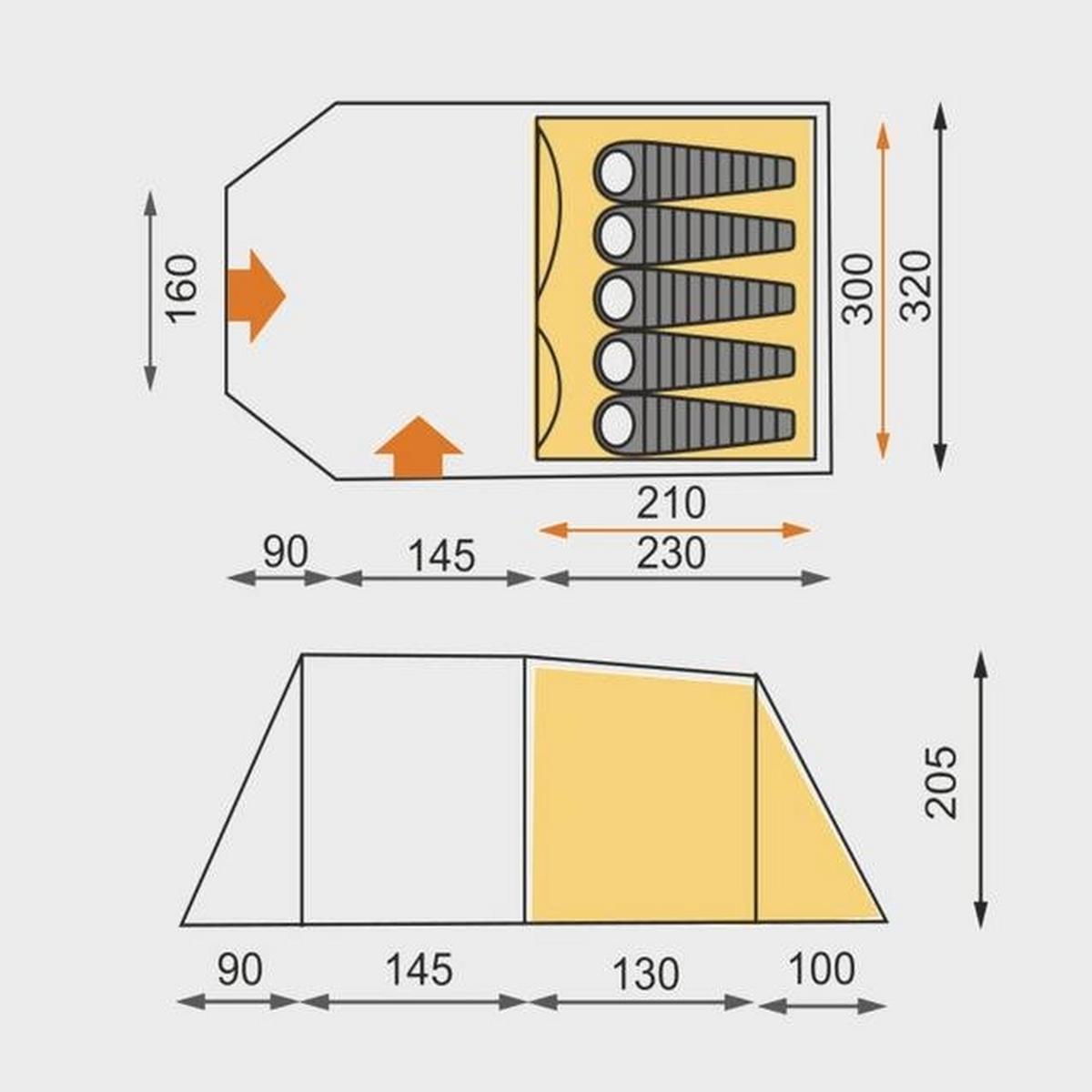 Five person clearance tent