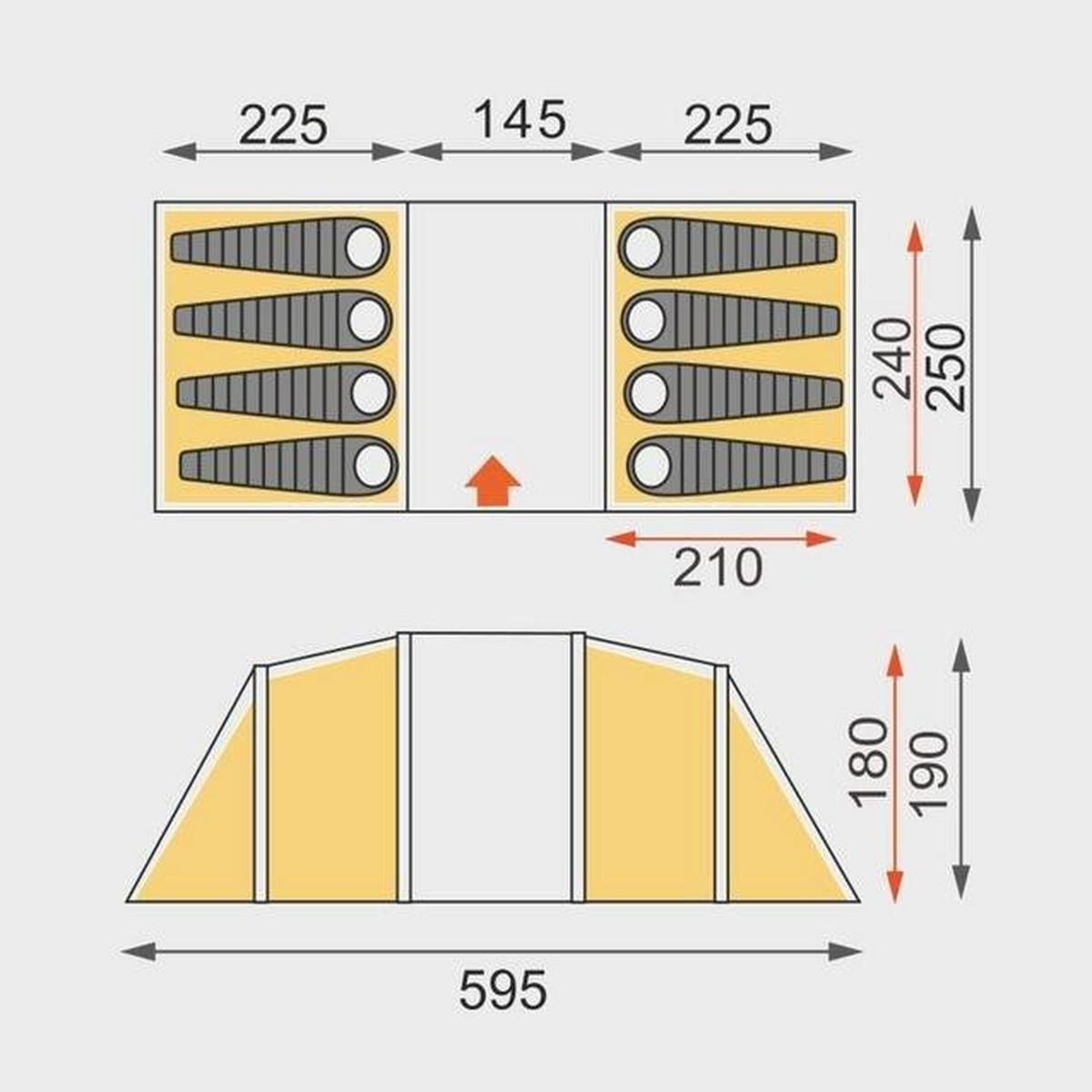 Eurohike Genus Air 800 | 8-Person Inflatable Tent