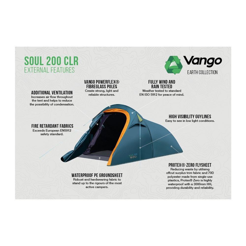 Vango Soul 200 CLR 2 Person Tents George Fisher UK