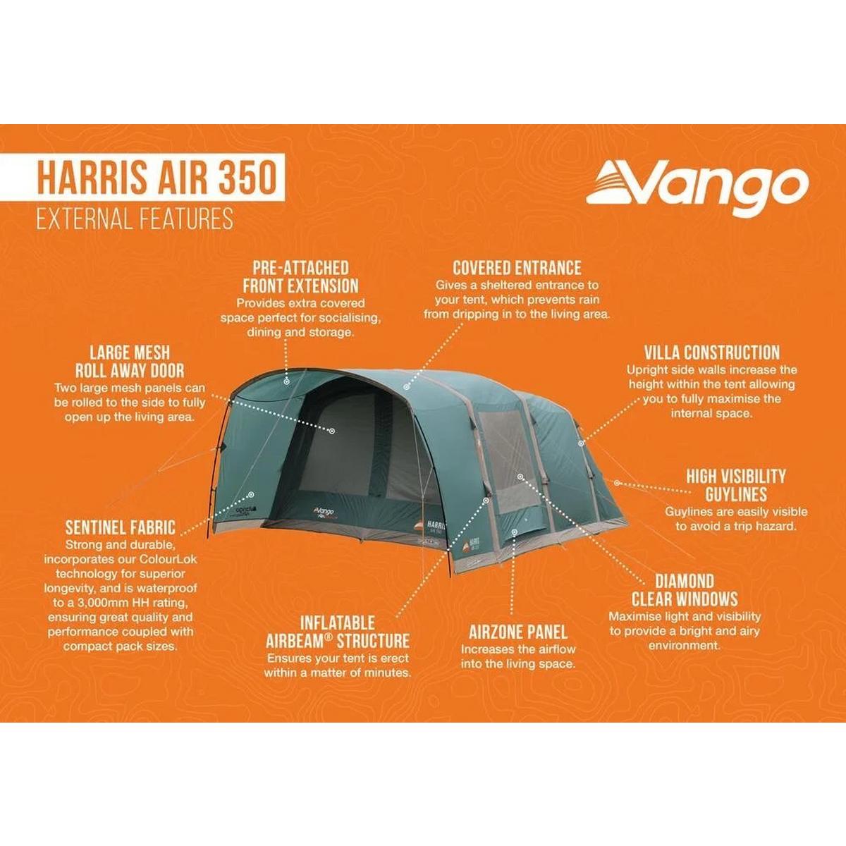 Vango Harris Air 350 3-Person Tent - Green