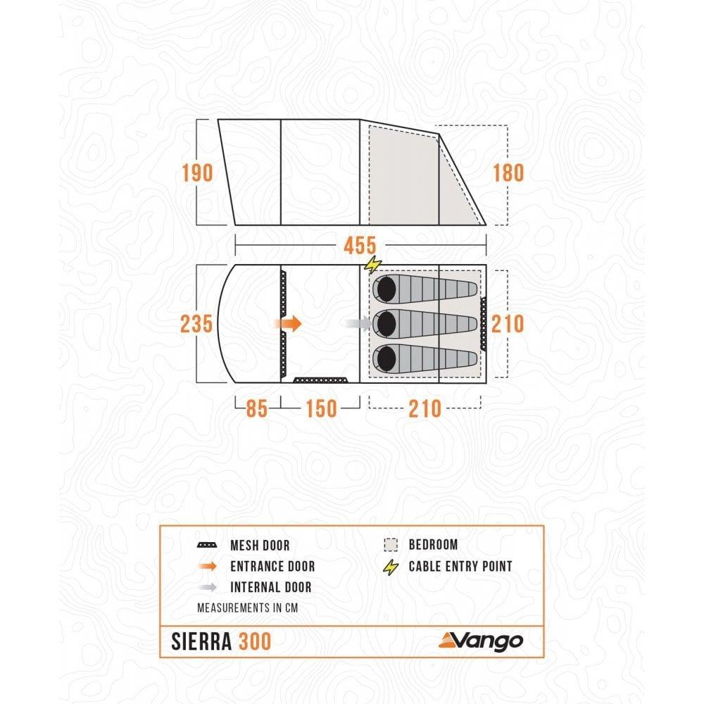 Vango Sierra 300 (Poled) Tent