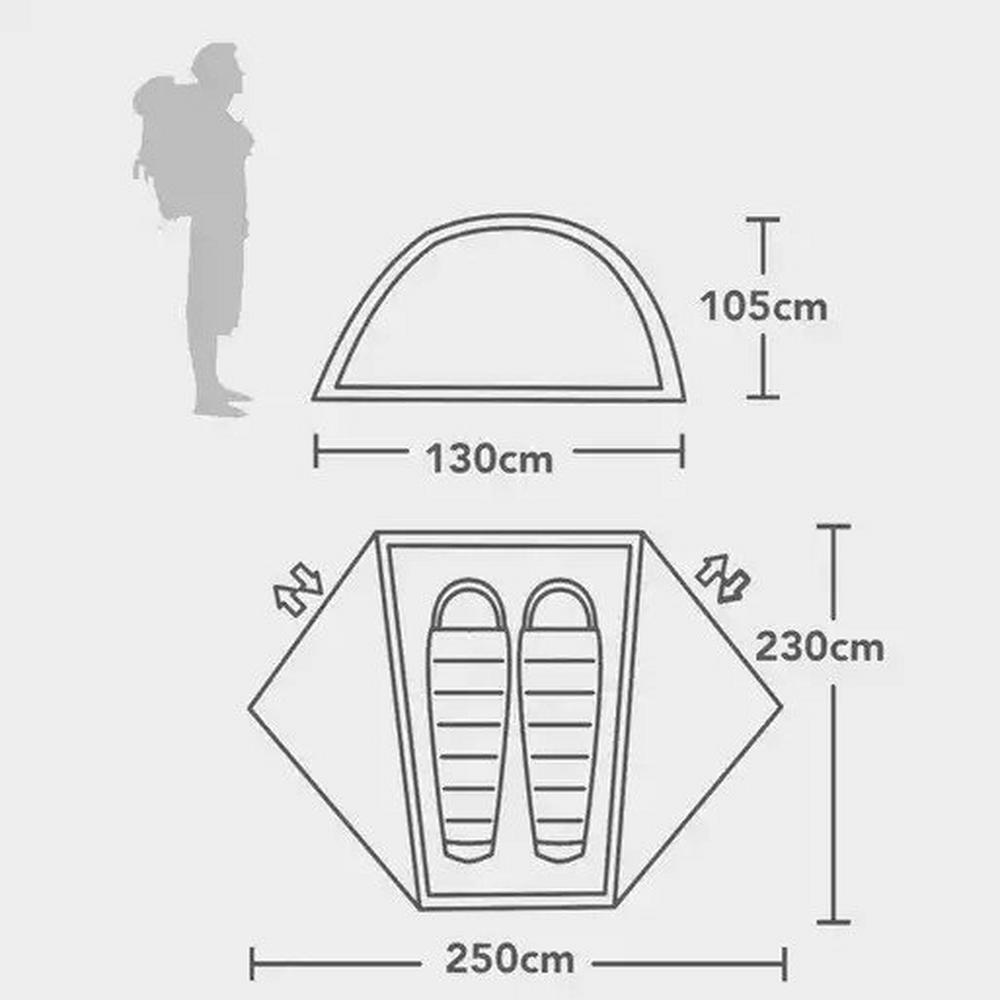 Oex Pantha II Ultralite 2-Person Tent - Grey